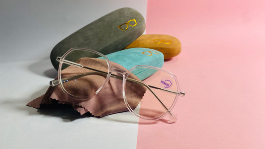 Square Blue Light Blocking Glasses – Crystal & Onyx