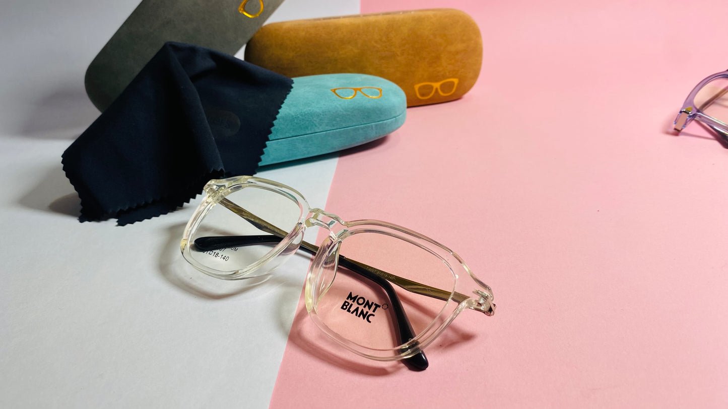 Montblanc Transparent Acetate Eyeglasses