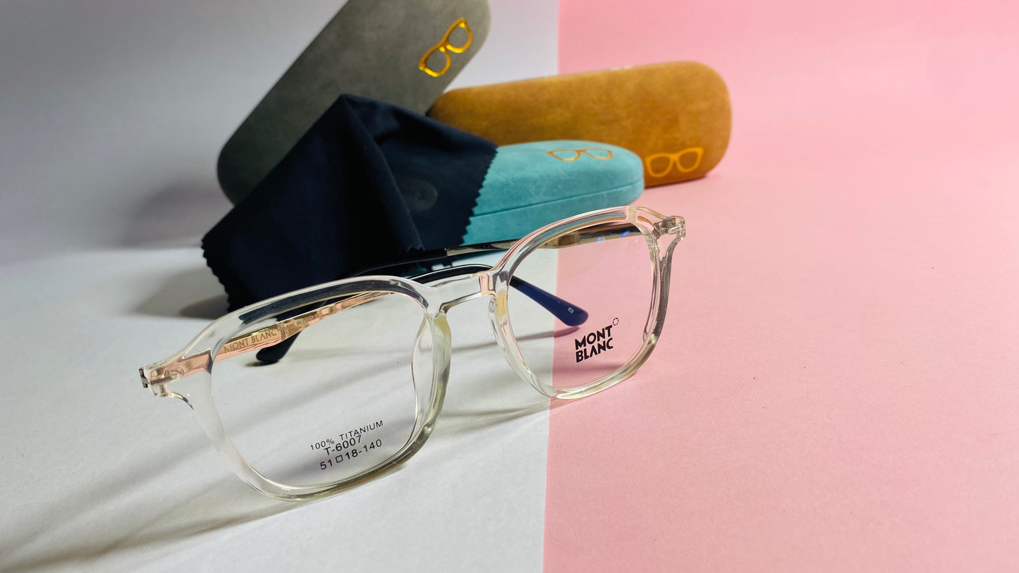Montblanc Transparent Acetate Eyeglasses